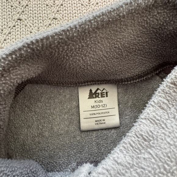 REI Gray Fleece 1/4 Zip Pullover ~ Fits 8 - Picture 9 of 11